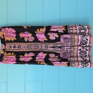NWT "Bunulu" Boho Style Woman's Floral Maxi Skirt Size XL